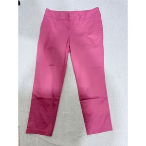 Kut from the Kloth Pink Crop Trouser Pants Womens Size 8 Straight Leg Mid Rise